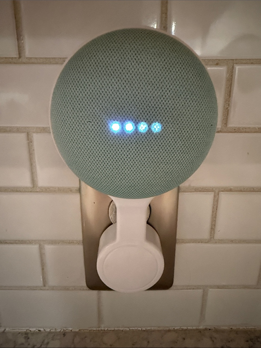 Google Nest Mini Smart Speaker with wall mount - Sage